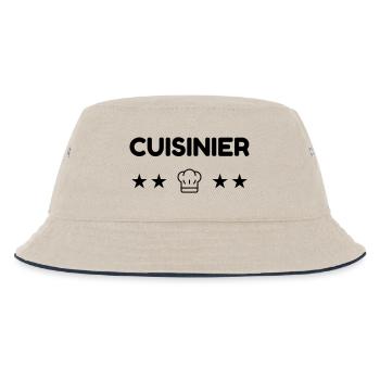 Koch / Kochen / Cooking / Chef - Kinder Bucket Hat - Natur/Navy - Vorne