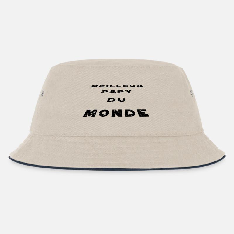 Bester Opa der Welt - Kinder Bucket Hat - Natur/Navy