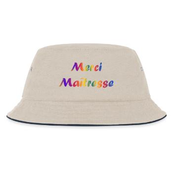 GELIEBTE. VIELEN DANK. DANKE HERRIN - Kinder Bucket Hat - Natur/Navy - Vorne