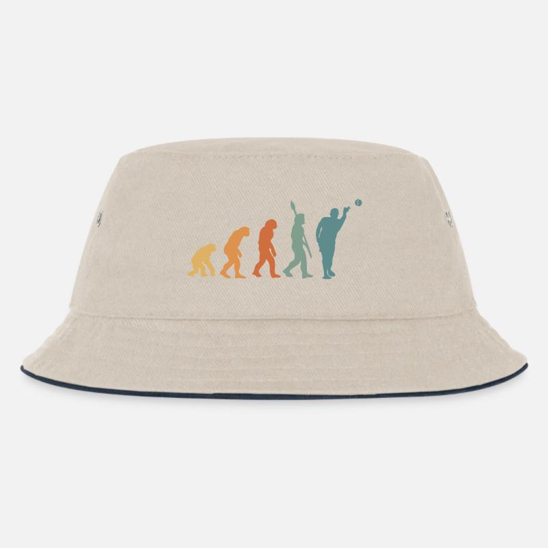 Pétanque Evolution Retro - Kids’ Bucket Hat - ecru/navy