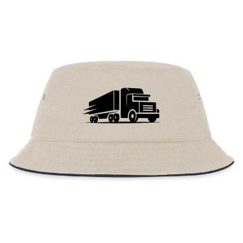 Lkw Logo - Kinder Bucket Hat - Natur/Navy - Vorne