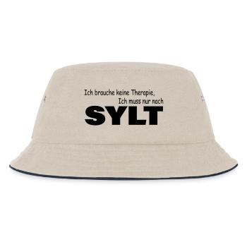 Therapie SYLT - Kinder Bucket Hat - Natur/Navy - Vorne