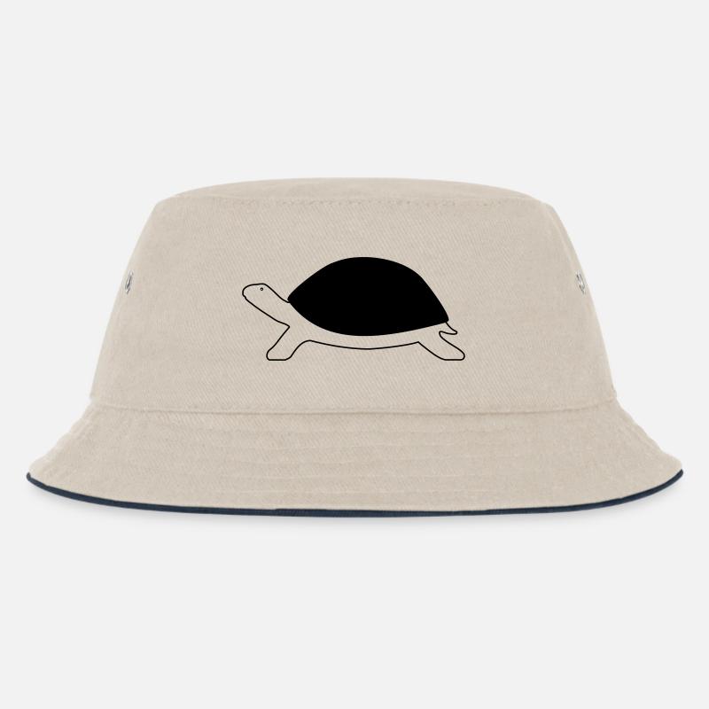Turtle - Kids’ Bucket Hat - ecru/navy