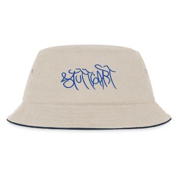 Stuttgart im Graffiti-Stil - Kinder Bucket Hat - Natur/Navy - Vorne