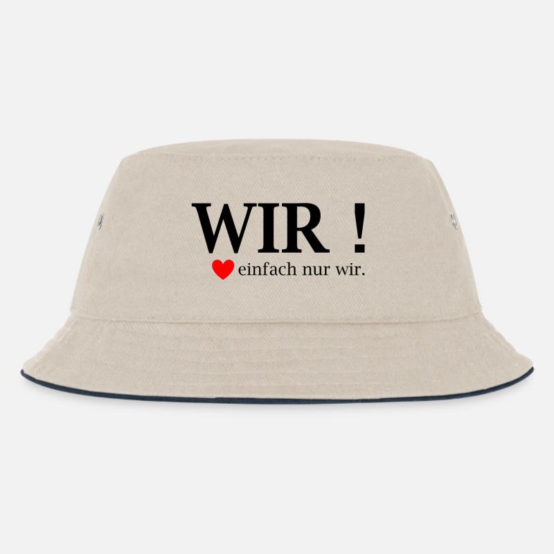 WIR! Einfach nur wir Herz - Kinder Bucket Hat - Natur/Navy