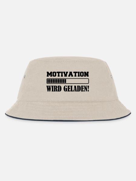 Motivation wird geladen - Kinder Bucket Hat - Natur/Navy