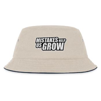 Mistakes Help Us Grow Lustig Motivational Wachstum - Kinder Bucket Hat - Natur/Navy - Vorne