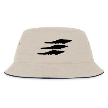 Silhouettes d’alligator - Bob Enfant - blanc cassé/bleu marine - Devant