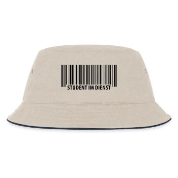 Student im Dienst - Kinder Bucket Hat - Natur/Navy - Vorne