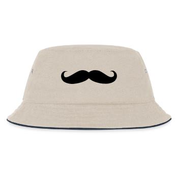 Moustache - Kids’ Bucket Hat - ecru/navy - Front