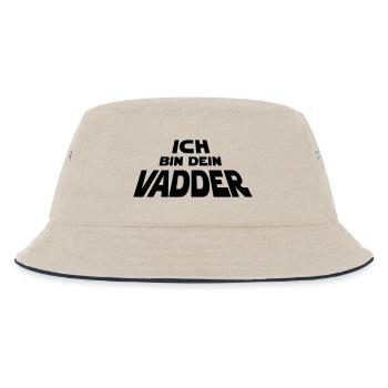 Ich bin dein Vadder - Kinder Bucket Hat - Natur/Navy - Vorne