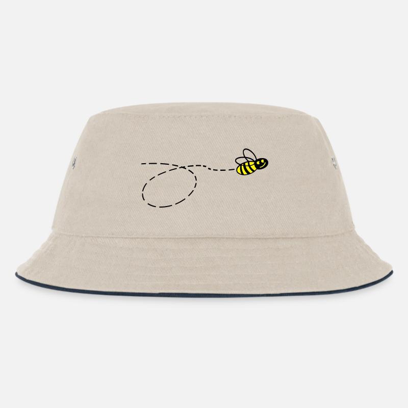 Flotte Biene 2 - Kinder Bucket Hat - Natur/Navy