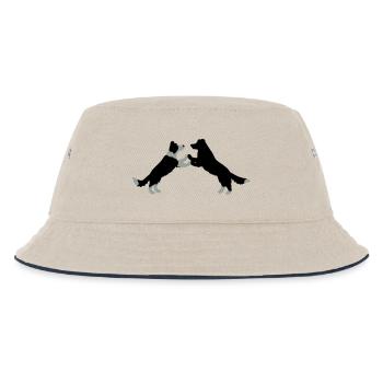 dog dancing Border Collies - Kids’ Bucket Hat - ecru/navy - Front