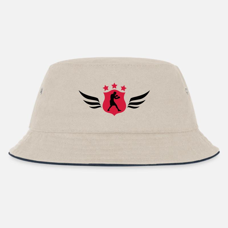 Boxing / Boxen / Boxe - Kids’ Bucket Hat - ecru/navy