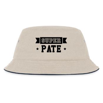 Onkel / Pate / Taufpate / Patenonkel - Kinder Bucket Hat - Natur/Navy - Vorne