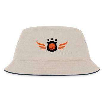 Basketball - Basket Ball - Game - Sport - Player - Kids’ Bucket Hat - ecru/navy - Front
