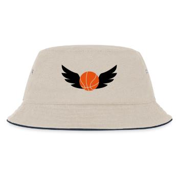 Basketball - Basket Ball - Game - Sport - Player - Kids’ Bucket Hat - ecru/navy - Front
