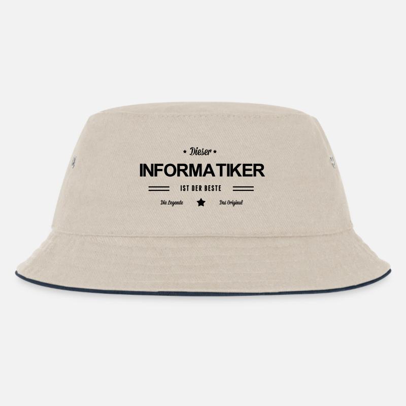 Bester Informatiker - Kinder Bucket Hat - Natur/Navy