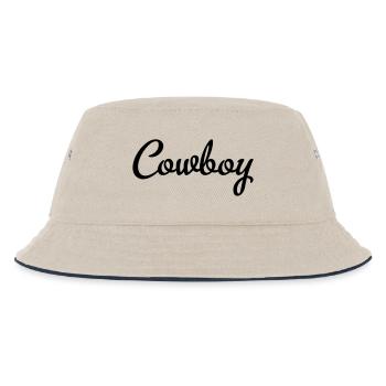 Cowboy - Kinder Bucket Hat - Natur/Navy - Vorne