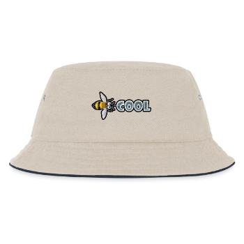 BEE COOL (horizontal) - Kinder Bucket Hat - Natur/Navy - Vorne