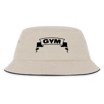 Gym gym banner - Kids’ Bucket Hat - ecru/navy - Front