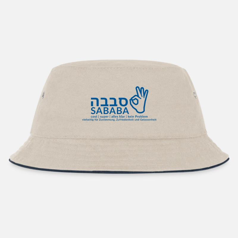 Sababa - Kinder Bucket Hat - Natur/Navy