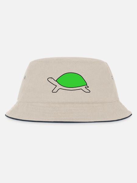 Schildkröte - Kinder Bucket Hat - Natur/Navy
