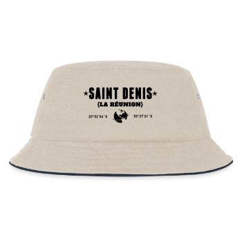 Saint Denis Reunion Coordonnées Globe - Bob Enfant - blanc cassé/bleu marine - Devant