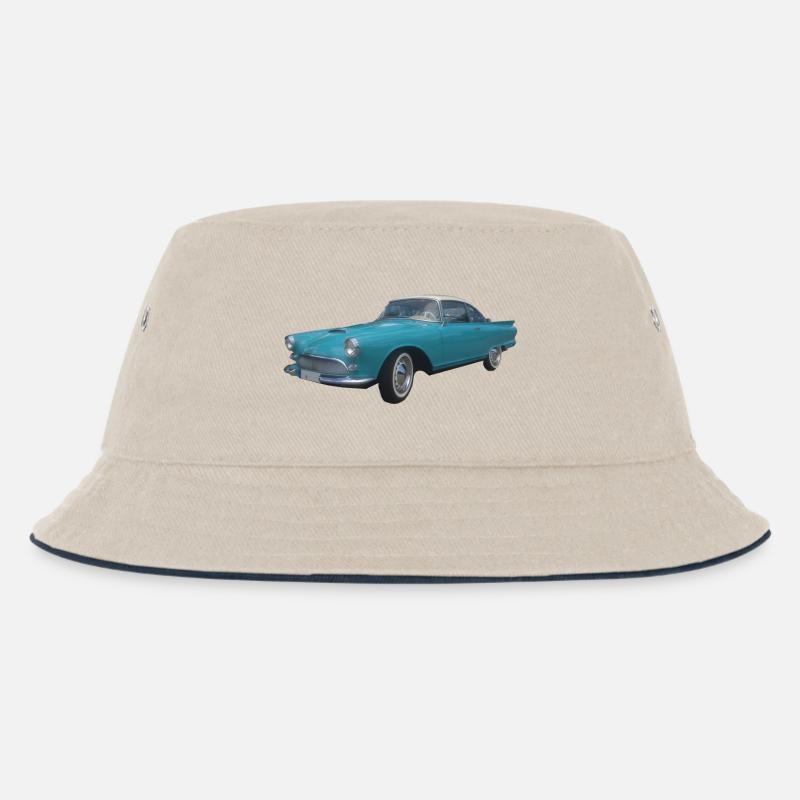 Oldtimer - Kinder Bucket Hat - Natur/Navy