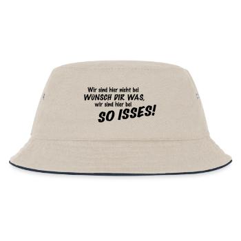 Wir sind hier nicht bei Wünsch Dir was! Kapiert?! - Kinder Bucket Hat - Natur/Navy - Vorne