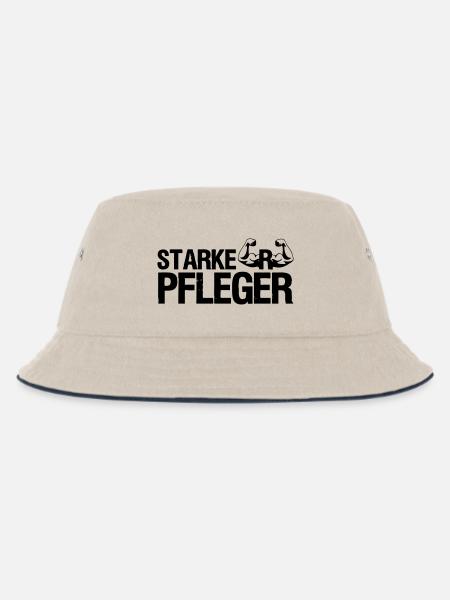 Starker Pfleger Pflege,Sprüche, Geschenk,Berufe - Kinder Bucket Hat - Natur/Navy