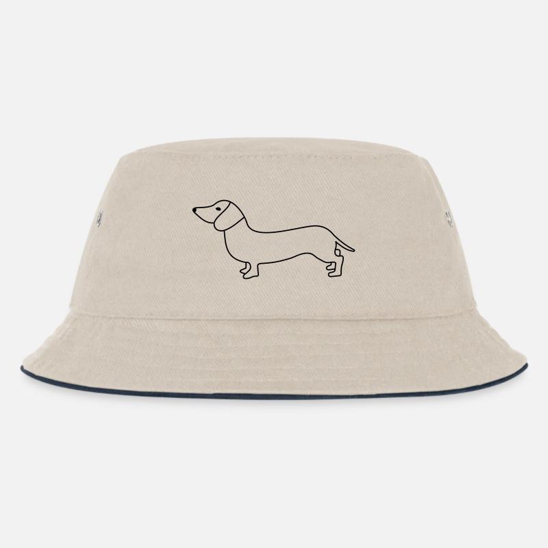 dackel - Kinder Bucket Hat - Natur/Navy