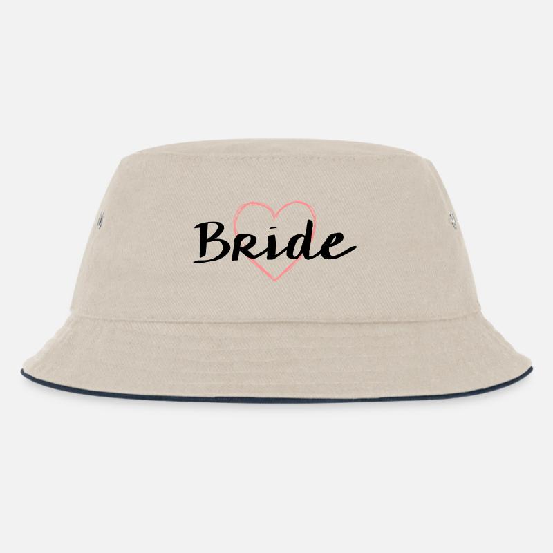 Bride Herz Junggesellenabschied Hochzeit - Kinder Bucket Hat - Natur/Navy