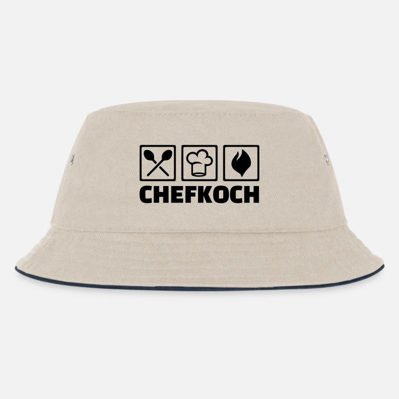 Chefkoch - Kinder Bucket Hat - Natur/Navy