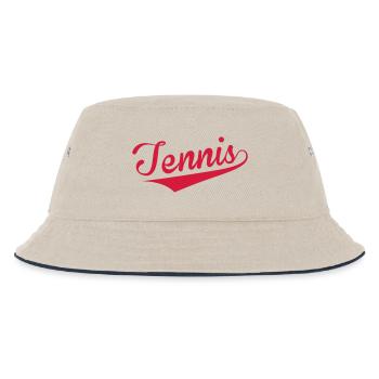 Tennis - Sport - Ball - Player - Game - Sportsman - Kids’ Bucket Hat - ecru/navy - Front
