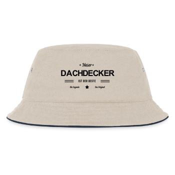 Bester Dachdecker - Kinder Bucket Hat - Natur/Navy - Vorne