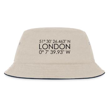 London coordinates - Kids’ Bucket Hat - ecru/navy - Front