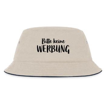 Bitte keine Werbung Aufkleber Briefkasten - Kinder Bucket Hat - Natur/Navy - Vorne