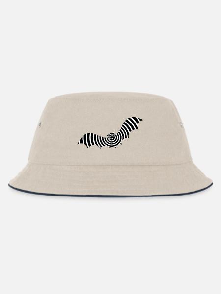 fledermaus optische Täuschung illusion Halloween  - Kinder Bucket Hat - Natur/Navy
