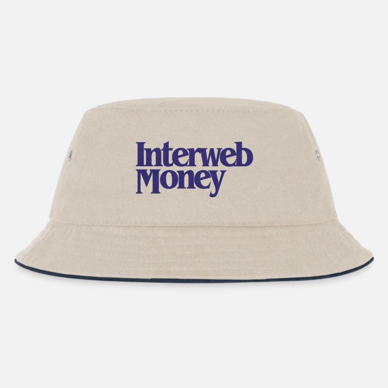InterwebMoney - Kinder Bucket Hat - Natur/Navy