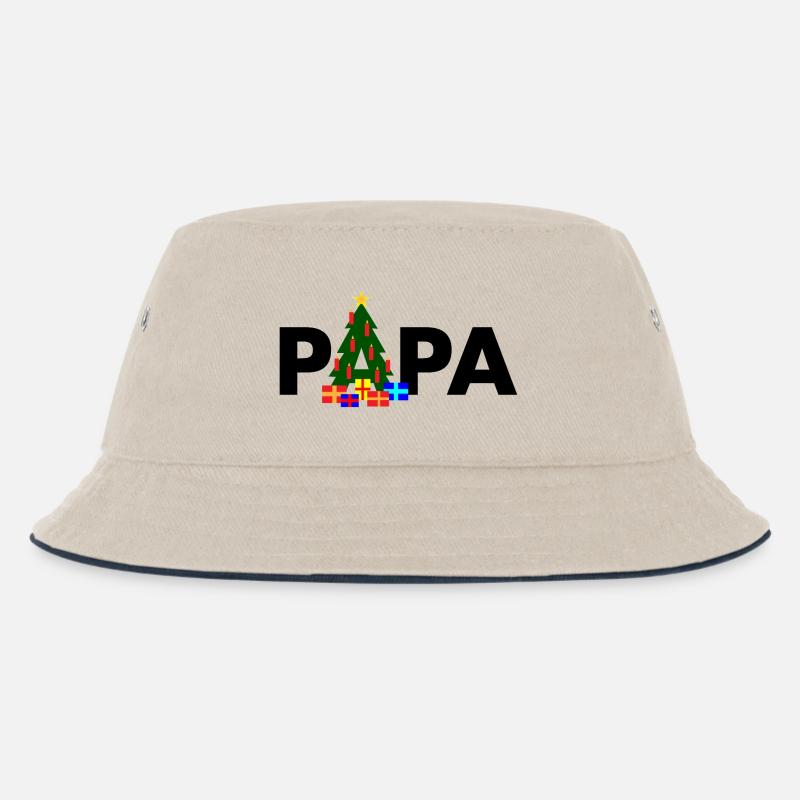 Papa Weihnachtsbaum - Kinder Bucket Hat - Natur/Navy