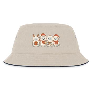 Yétis Enfants Garçons Filles Noël Yétis - Bob Enfant - blanc cassé/bleu marine - Devant