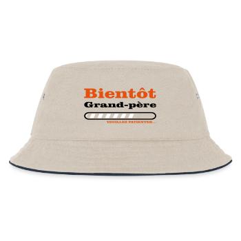bientôt grand père  - Bob Enfant - blanc cassé/bleu marine - Devant