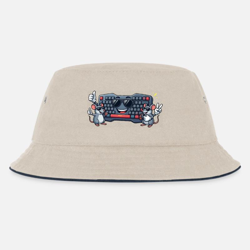 Duo de souris à clavier - Bob Enfant - blanc cassé/bleu marine