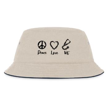 Tierarzt Liebe - Kinder Bucket Hat - Natur/Navy - Vorne