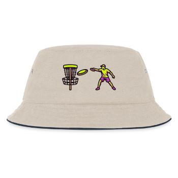 Graphique du lancer du joueur de disc golf - Bob Enfant - blanc cassé/bleu marine - Devant