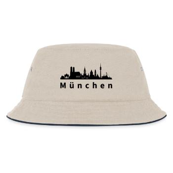 Skyline München - Kinder Bucket Hat - Natur/Navy - Vorne