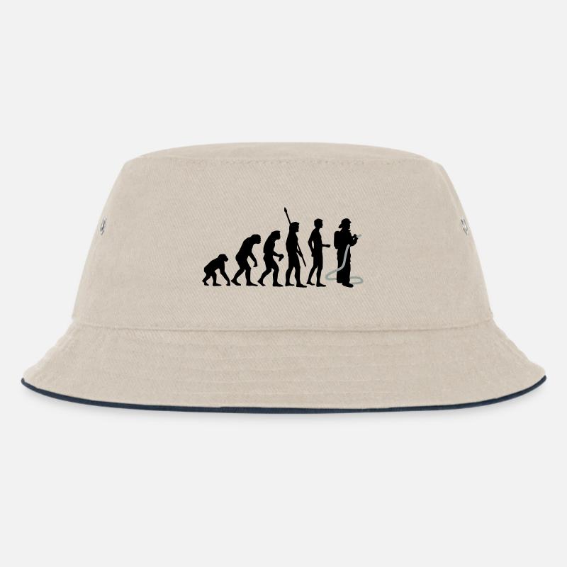 evolution_feuerwehr_b_2c - Kinder Bucket Hat - Natur/Navy