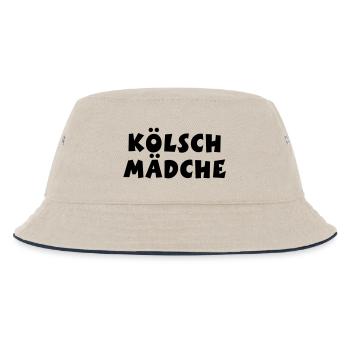 Kölsch Mädche - Ein Mädchen aus Köln - Kinder Bucket Hat - Natur/Navy - Vorne