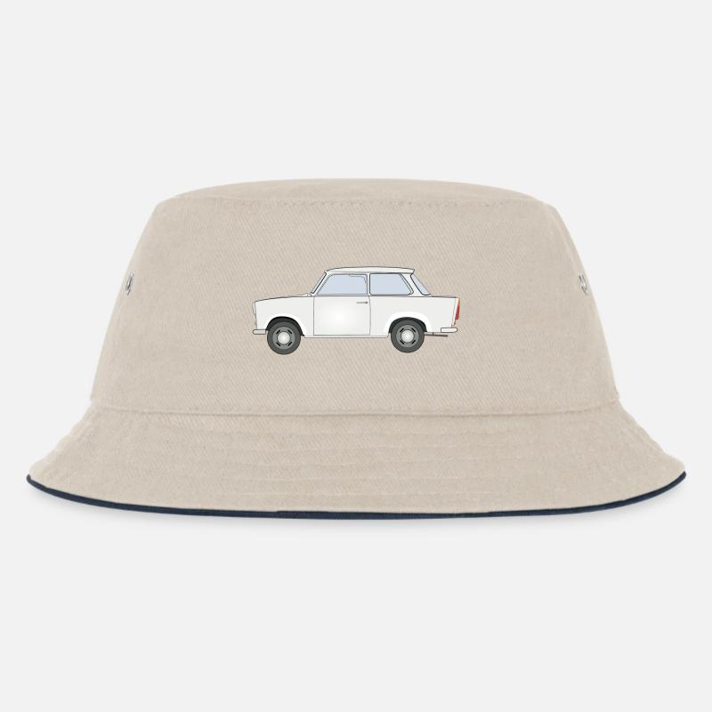 Trabbi Ostalgie Design - Kinder Bucket Hat - Natur/Navy